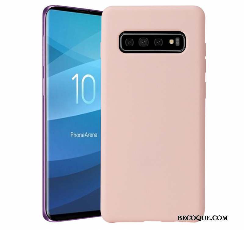 Samsung Galaxy S10 Simple Coque De Téléphone Couleur Unie Fluide Doux Tendance Nouveau