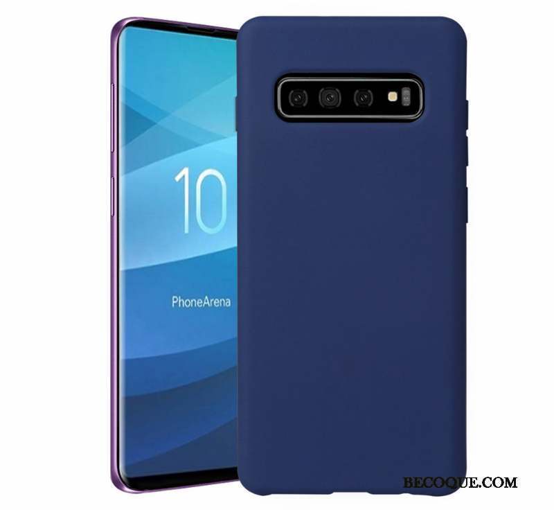 Samsung Galaxy S10 Simple Coque De Téléphone Couleur Unie Fluide Doux Tendance Nouveau