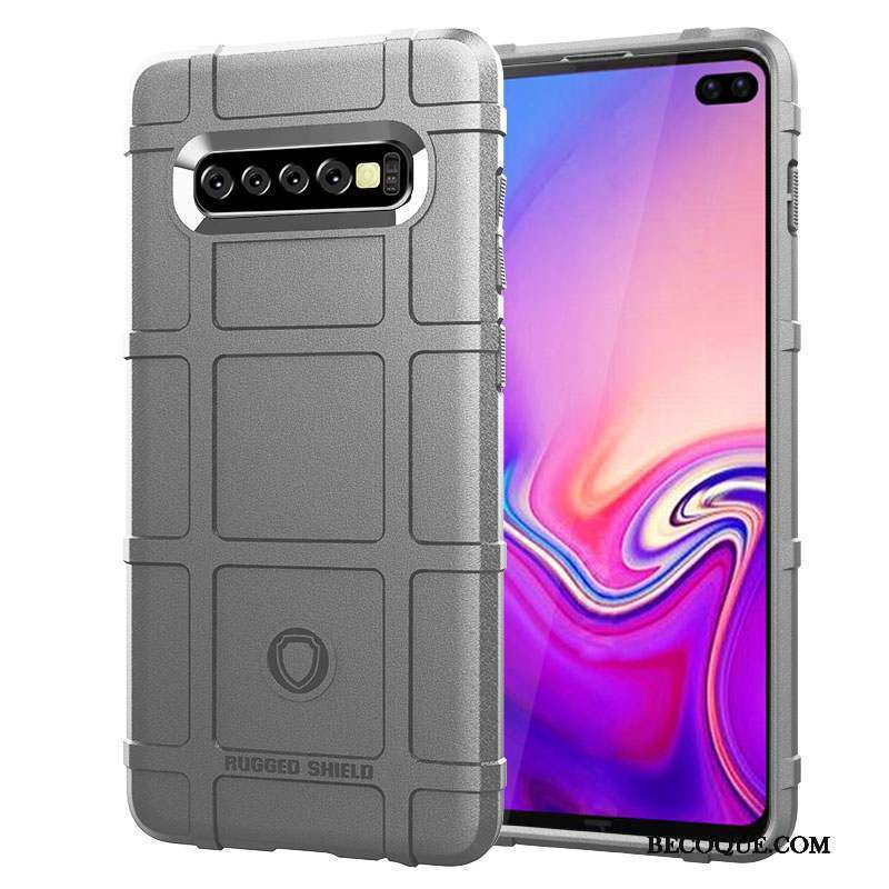 Samsung Galaxy S10+ Tout Compris Étui Antidérapant Coque De Téléphone Protection Bleu