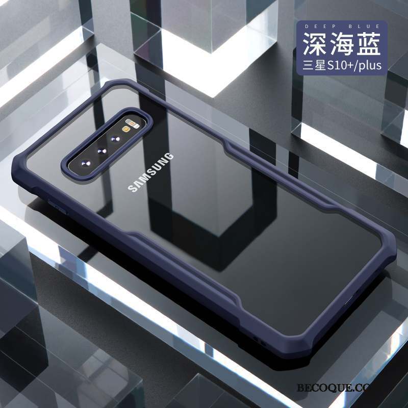 Samsung Galaxy S10+ Très Mince Incassable Créatif Coque De Téléphone Tout Compris Transparent
