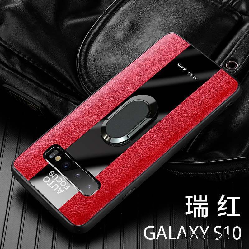 Samsung Galaxy S10 Étui En Cuir Luxe Incassable Coque De Téléphone Nouveau Silicone