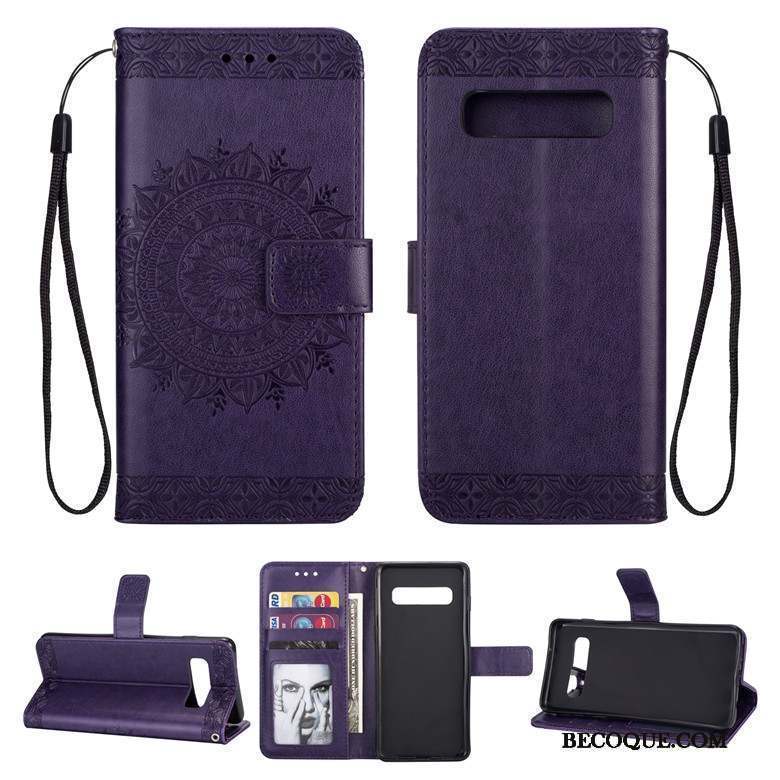 Samsung Galaxy S10e Clamshell Coque Étui Incassable Fluide Doux Étui En Cuir