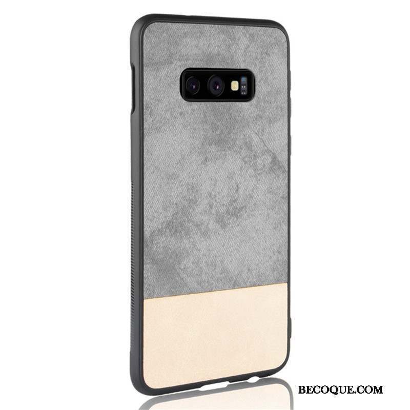 Samsung Galaxy S10e Coque Denim Étui Fluide Doux Tout Compris Protection Difficile