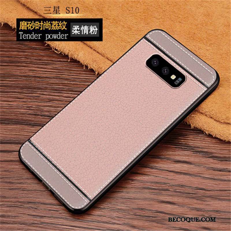 Samsung Galaxy S10e Coque Fluide Doux Cuir Nouveau Marque De Tendance Incassable