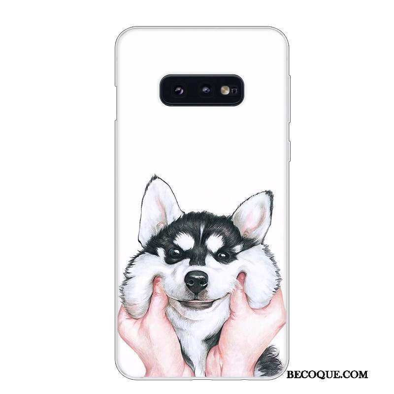 Samsung Galaxy S10e Coque Incassable Fluide Doux Silicone Étui Blanc Protection