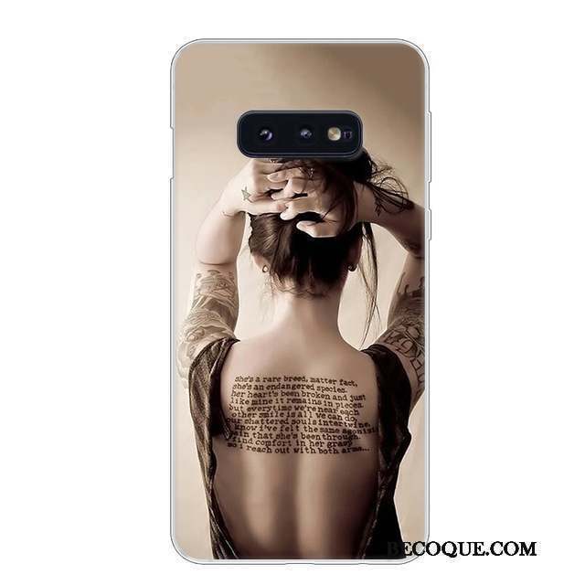 Samsung Galaxy S10e Coque Incassable Fluide Doux Silicone Étui Blanc Protection