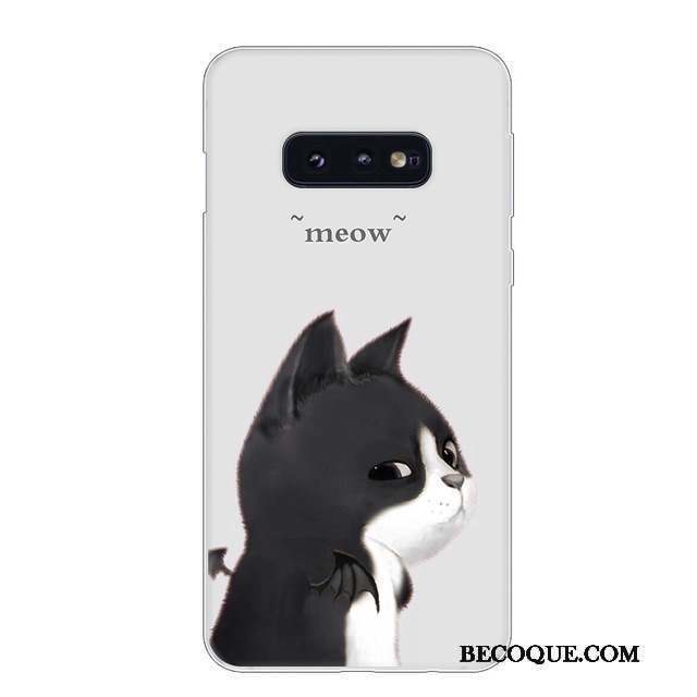 Samsung Galaxy S10e Coque Incassable Fluide Doux Silicone Étui Blanc Protection