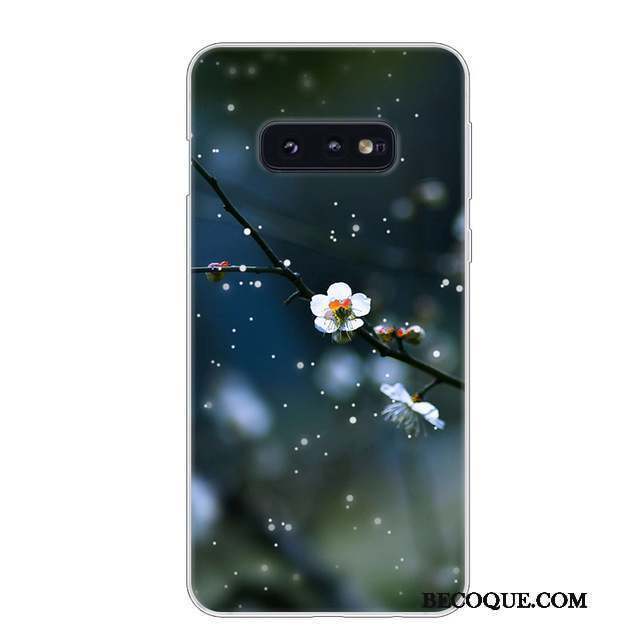 Samsung Galaxy S10e Coque Incassable Fluide Doux Silicone Étui Blanc Protection