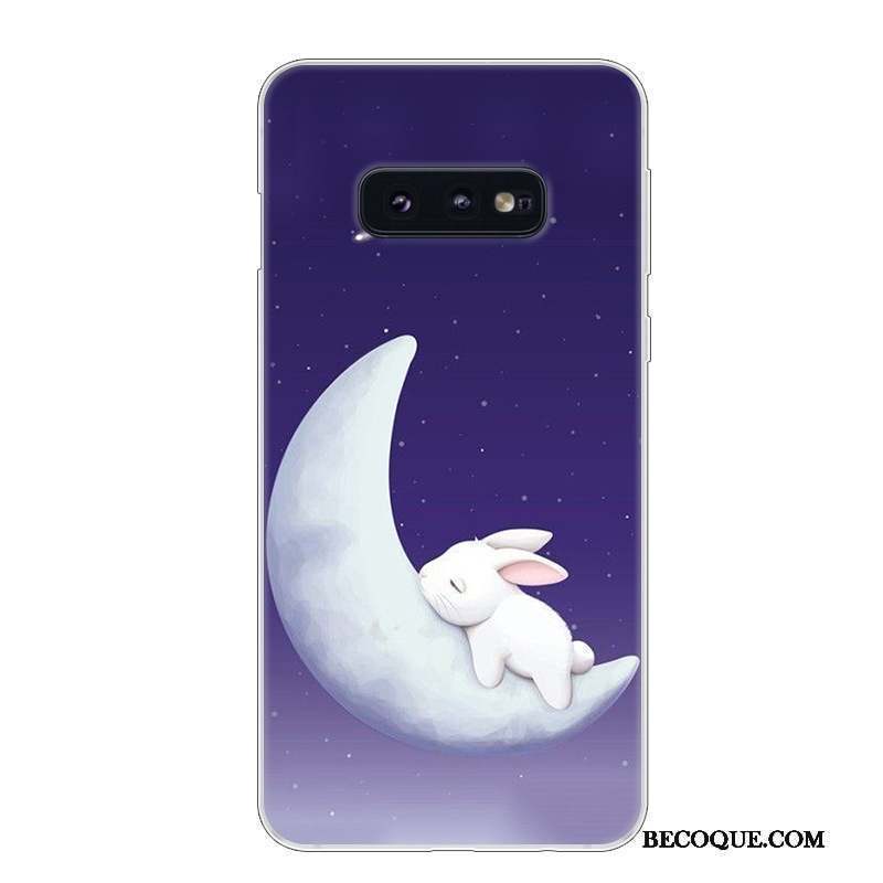 Samsung Galaxy S10e Coque Incassable Fluide Doux Silicone Étui Blanc Protection