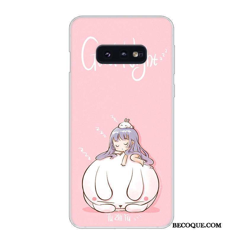 Samsung Galaxy S10e Coque Incassable Fluide Doux Silicone Étui Blanc Protection