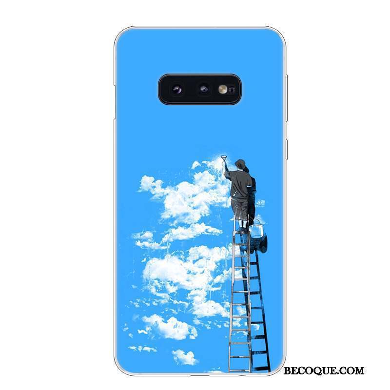 Samsung Galaxy S10e Coque Incassable Fluide Doux Silicone Étui Blanc Protection