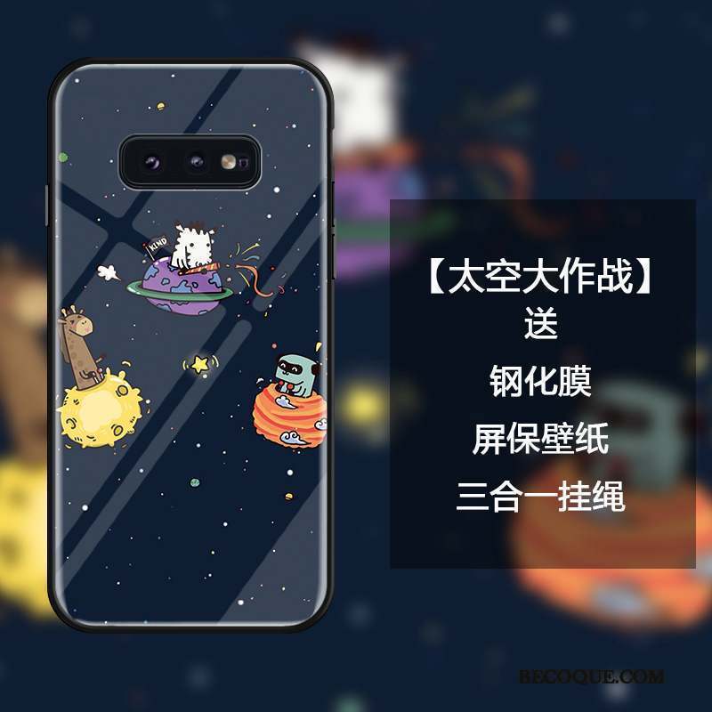 Samsung Galaxy S10e Coque Personnalité Incassable Protection Noir Étui Mode