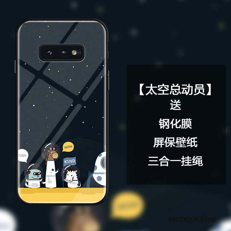 Samsung Galaxy S10e Coque Personnalité Incassable Protection Noir Étui Mode