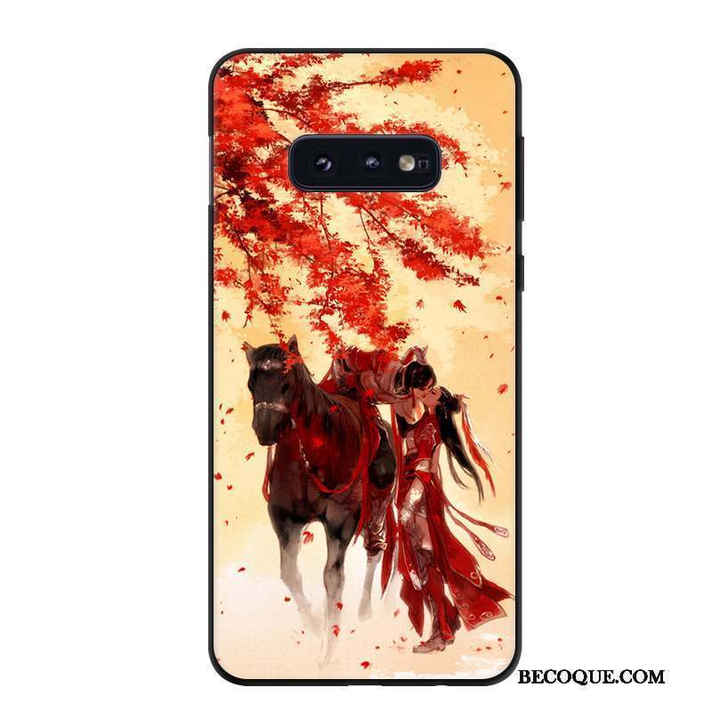 Samsung Galaxy S10e Coque Étui Personnalité Délavé En Daim Protection Vintage Tendance