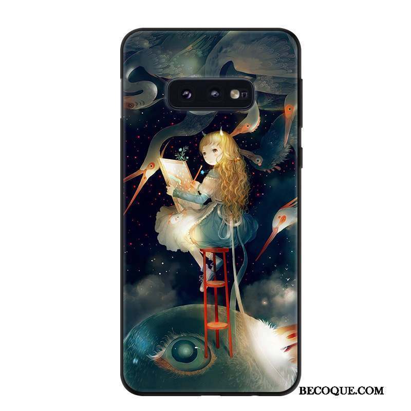 Samsung Galaxy S10e Coque Étui Personnalité Délavé En Daim Protection Vintage Tendance