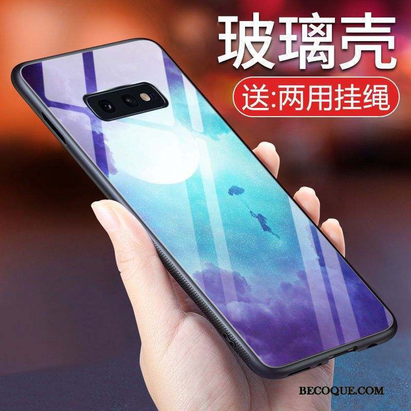 Samsung Galaxy S10e Créatif Coque De Téléphone Bleu Étui Protection Verre