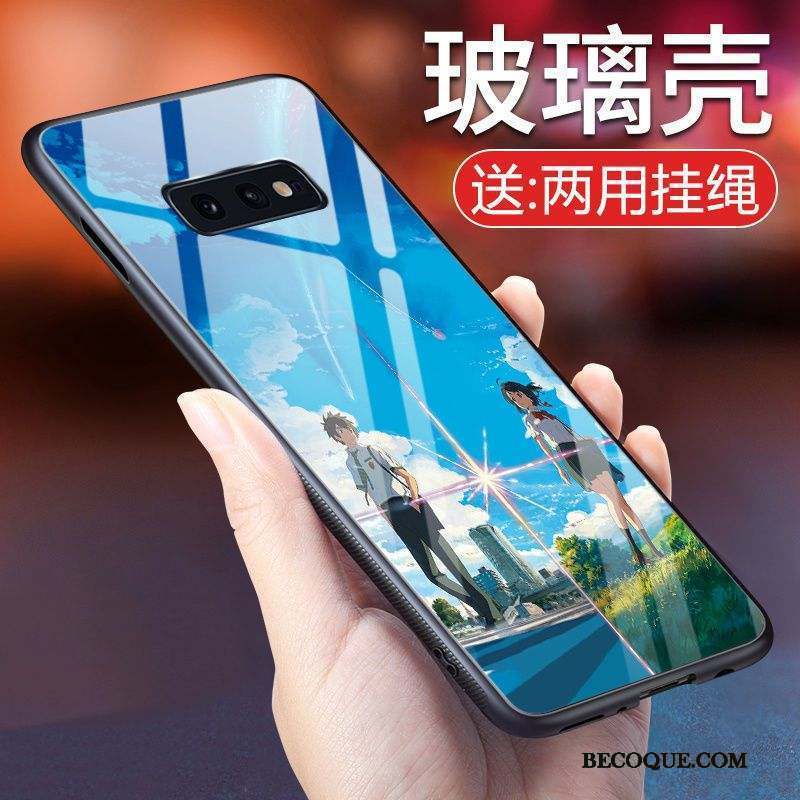 Samsung Galaxy S10e Créatif Coque De Téléphone Bleu Étui Protection Verre