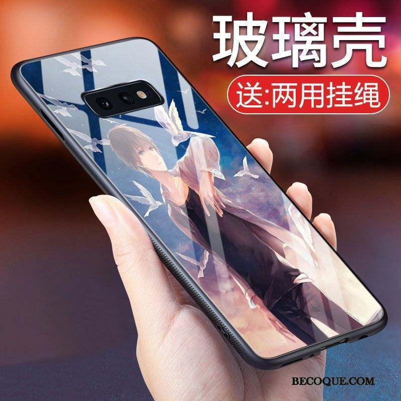 Samsung Galaxy S10e Créatif Coque De Téléphone Bleu Étui Protection Verre