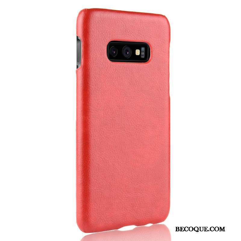 Samsung Galaxy S10e Cuir Protection Délavé En Daim Sac Coque De Téléphone Litchi