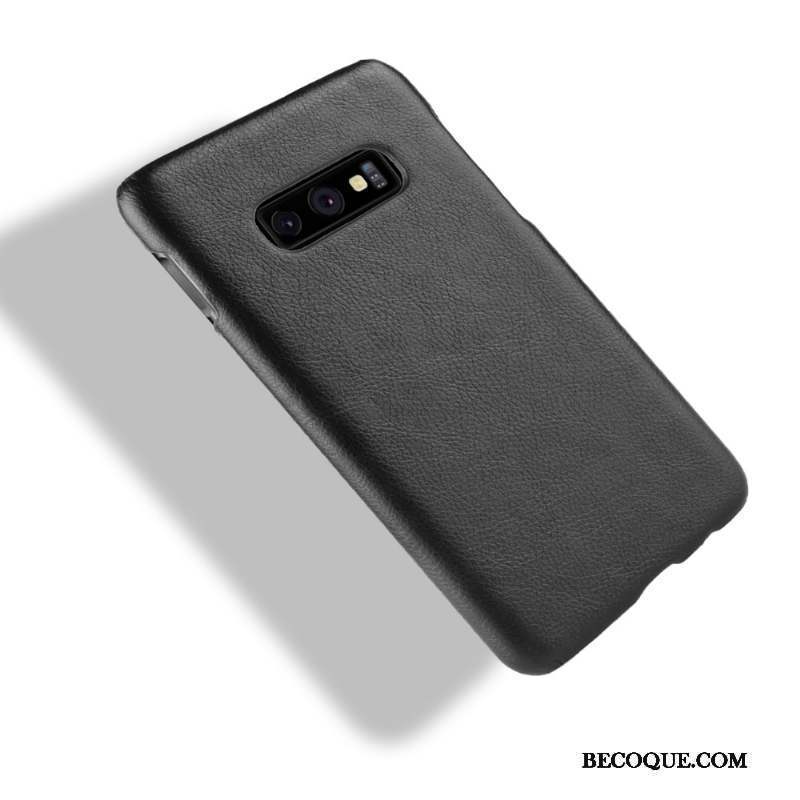 Samsung Galaxy S10e Cuir Protection Délavé En Daim Sac Coque De Téléphone Litchi