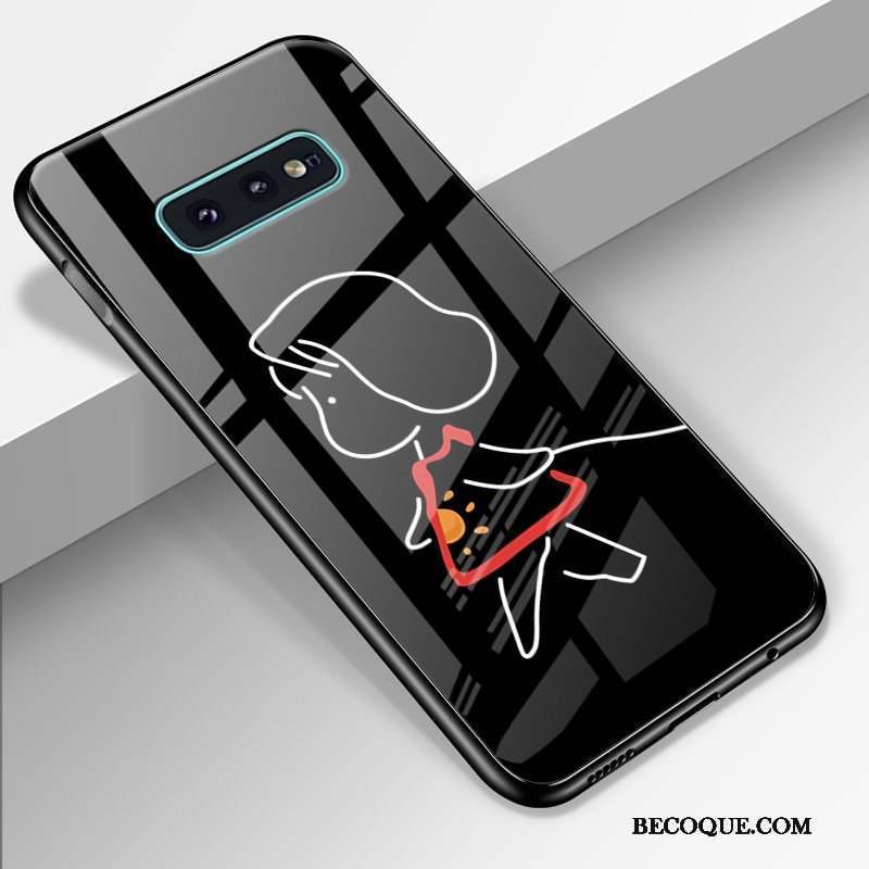 Samsung Galaxy S10e Dessin Animé Verre Trempé Bleu Luxe Créatif Coque De Téléphone