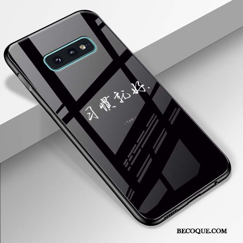 Samsung Galaxy S10e Dessin Animé Verre Trempé Bleu Luxe Créatif Coque De Téléphone