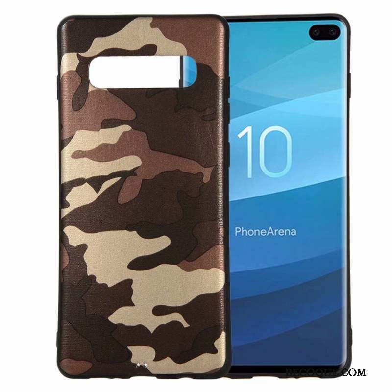 Samsung Galaxy S10e Marque De Tendance Fluide Doux Coque De Téléphone Délavé En Daim Vert Tout Compris