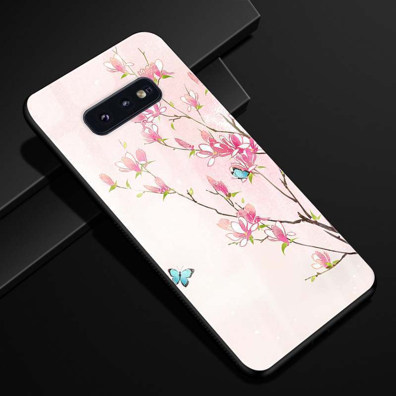 Samsung Galaxy S10e Miroir Étui Rose Coque De Téléphone Incassable Verre