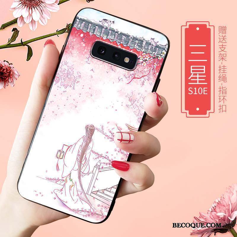 Samsung Galaxy S10e Personnalisé Étui Luxe Coque De Téléphone Protection Net Rouge