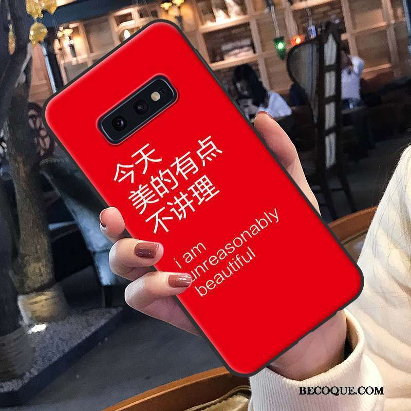 Samsung Galaxy S10e Silicone Fluide Doux Tout Compris Rouge Étui Coque De Téléphone