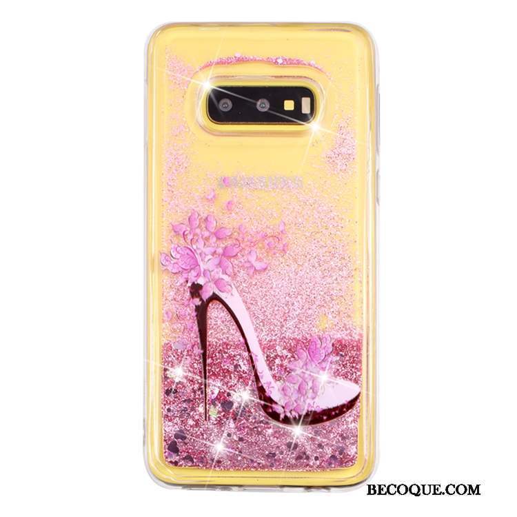 Samsung Galaxy S10e Transparent Étui Protection Liquide Quicksand Coque De Téléphone