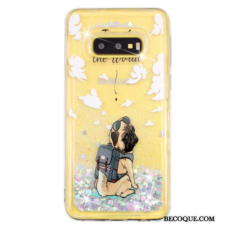 Samsung Galaxy S10e Transparent Étui Protection Liquide Quicksand Coque De Téléphone