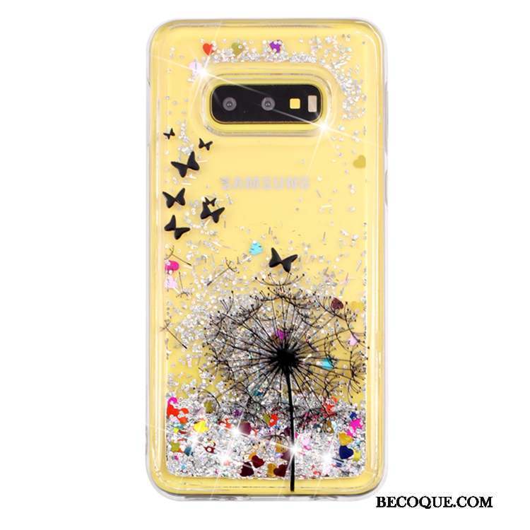Samsung Galaxy S10e Transparent Étui Protection Liquide Quicksand Coque De Téléphone