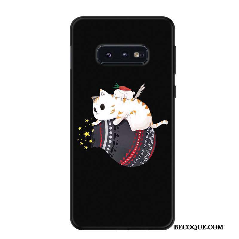 Samsung Galaxy S10e Étui Tendance Charmant Noir Dessin Animé Coque De Téléphone