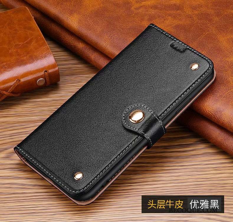 Samsung Galaxy S20+ Coque Cuir Véritable Housse Marron Boucle Étui En Cuir Carte