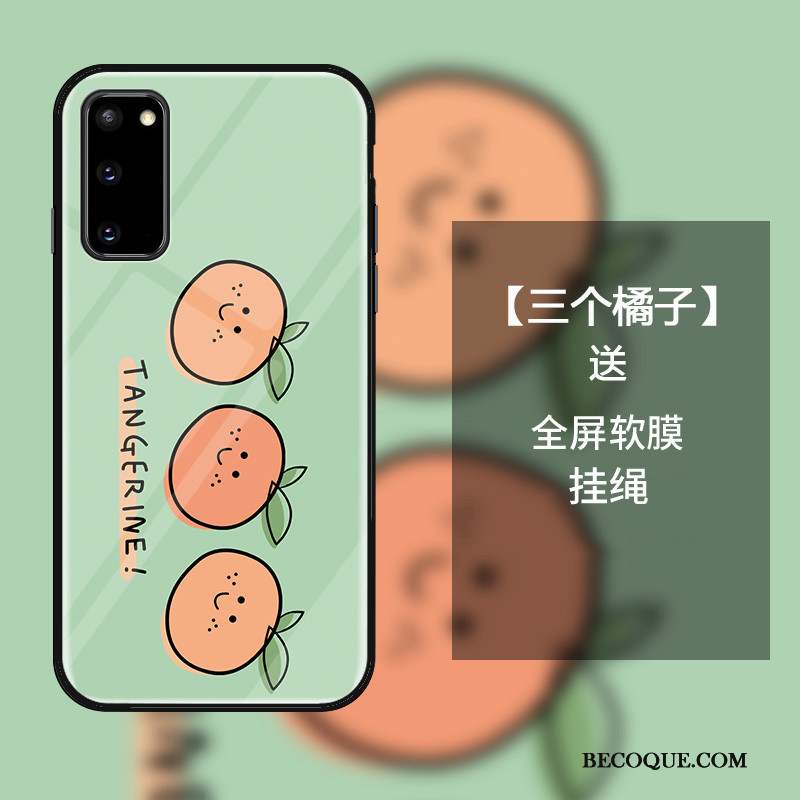 Samsung Galaxy S20 Coque Dessin Animé Étui Incassable Vert Créatif Personnalité