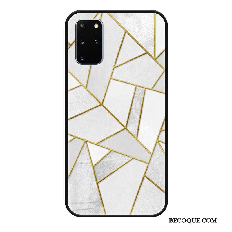 Samsung Galaxy S20 Coque Géométrie Incassable Mode Délavé En Daim Protection Tendance