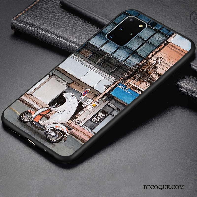 Samsung Galaxy S20+ Coque Incassable Silicone Simple Tout Compris Fluide Doux Étui