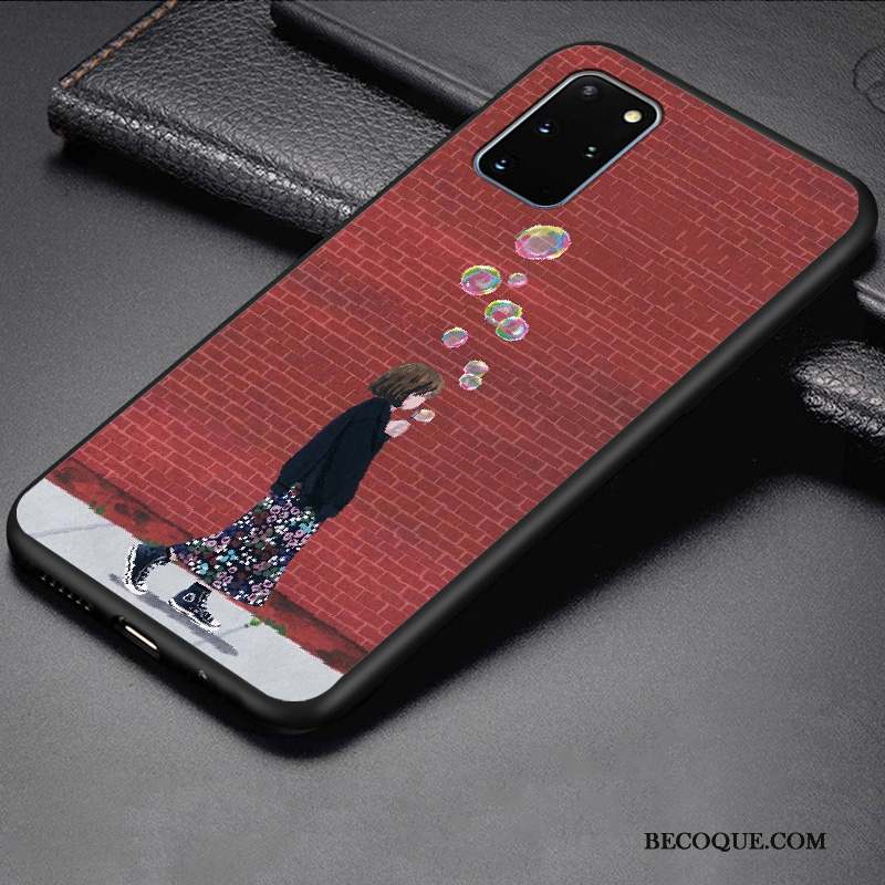 Samsung Galaxy S20+ Coque Incassable Silicone Simple Tout Compris Fluide Doux Étui