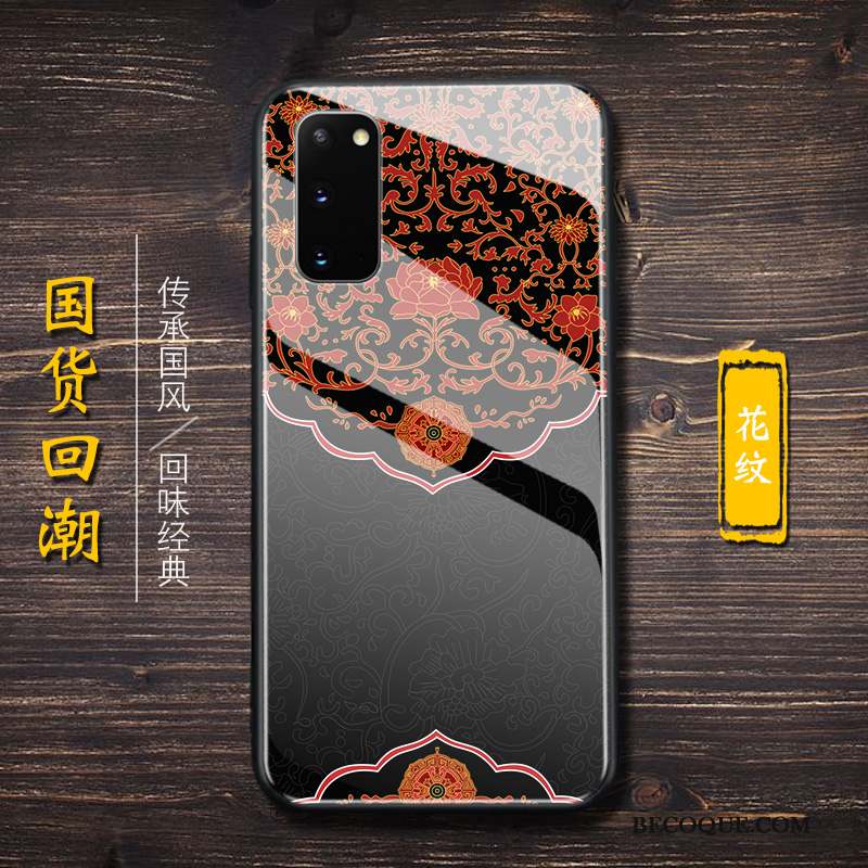 Samsung Galaxy S20 Coque Marque De Tendance Vent Style Chinois Nouveau Noir Étui