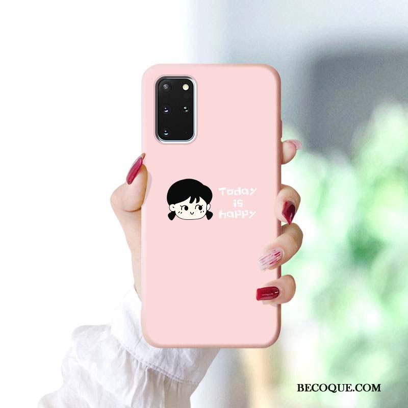 Samsung Galaxy S20+ Coque Net Rouge Étui Charmant Amoureux Jaune Dessin Animé