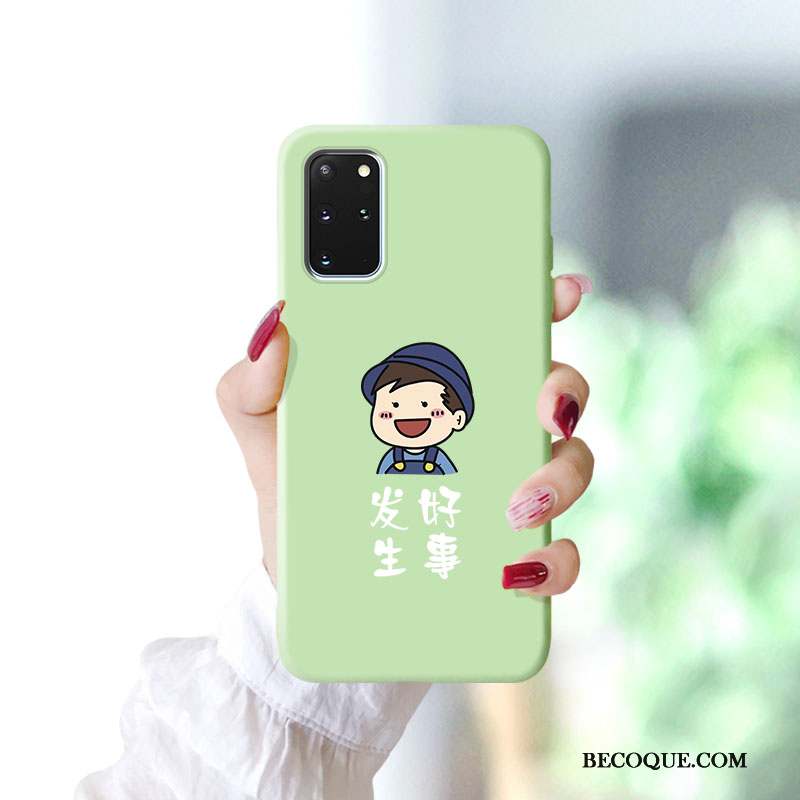 Samsung Galaxy S20+ Coque Net Rouge Étui Charmant Amoureux Jaune Dessin Animé