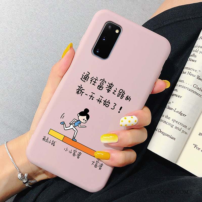 Samsung Galaxy S20 Coque Nouveau Incassable Bleu Fluide Doux Créatif Tout Compris