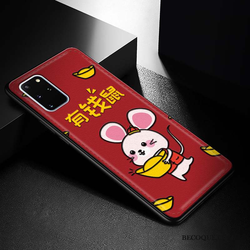 Samsung Galaxy S20+ Coque Nouveau Rouge Tout Compris Modèle Fleurie Cuir Dessin Animé