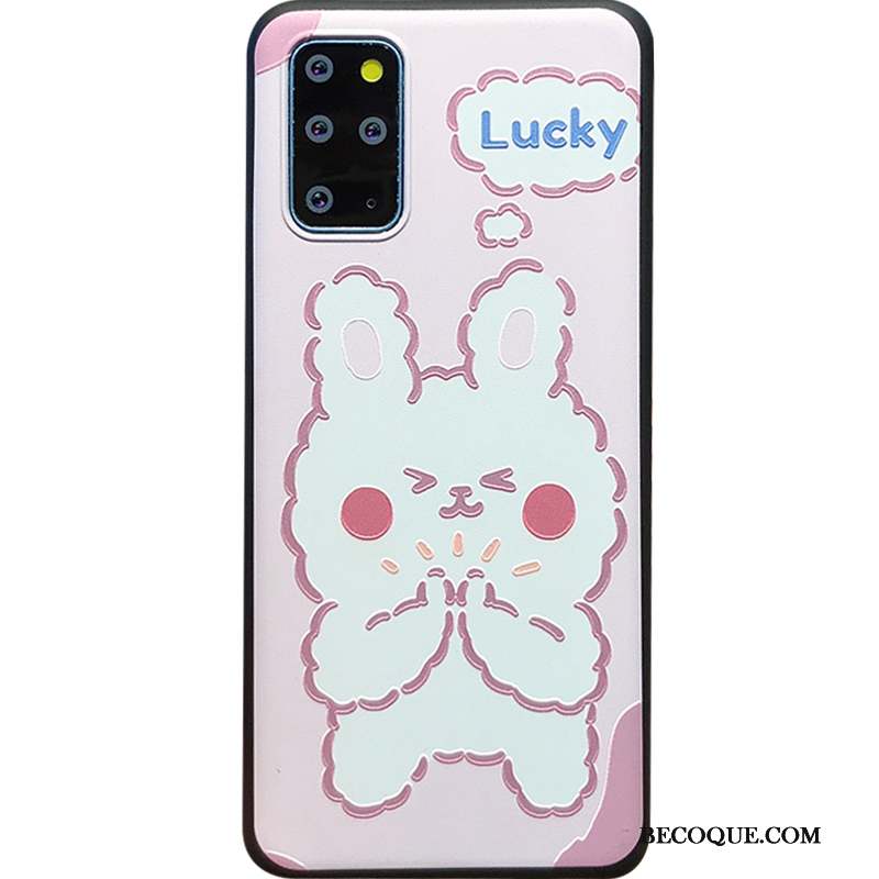Samsung Galaxy S20+ Coque Protection Ours Incassable Silicone Ornements Suspendus Lapin