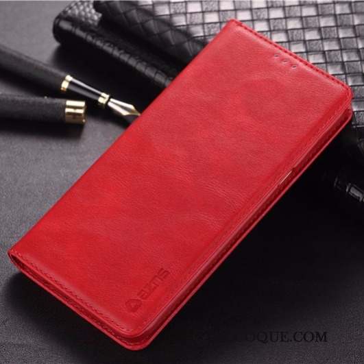 Samsung Galaxy S20 Coque Étui En Cuir Housse Tout Compris Incassable Rouge Business