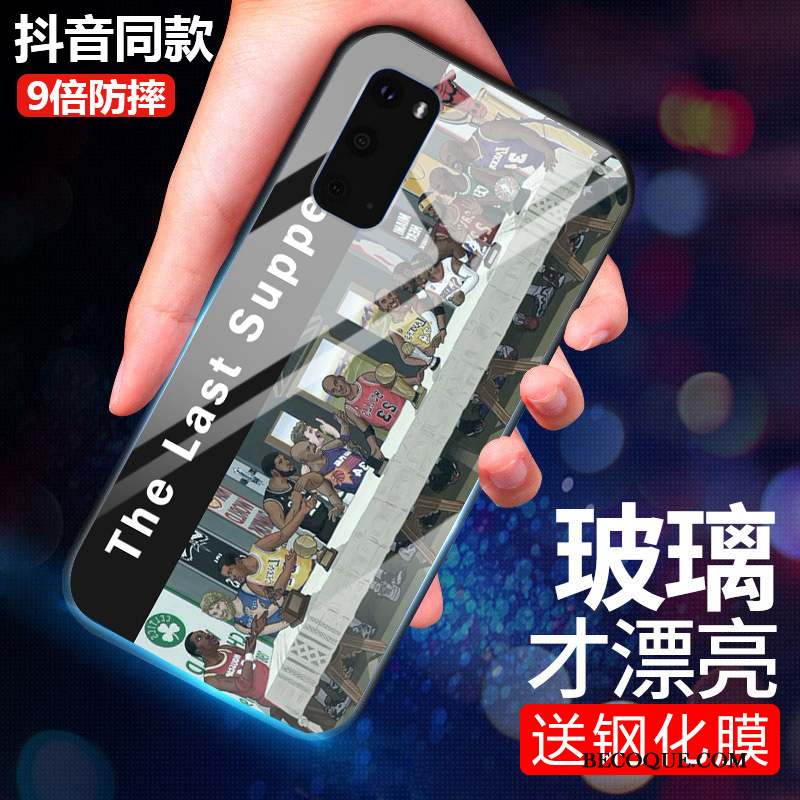 Samsung Galaxy S20 Protection Personnalité Silicone Coque Tendance Bleu