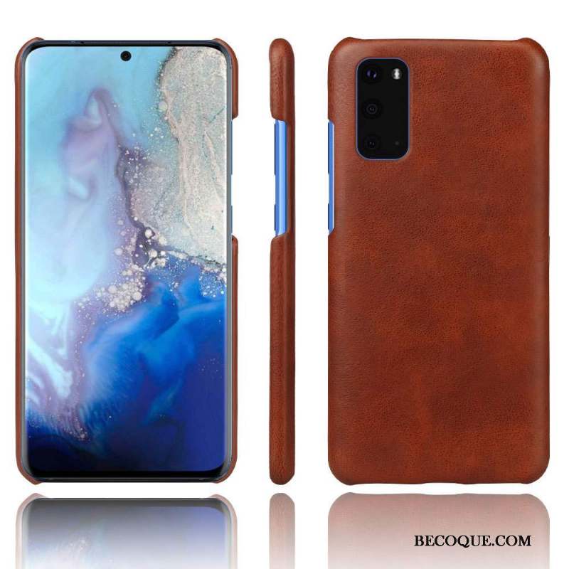 Samsung Galaxy S20 Protection Résistant À L'usure Coque De Téléphone Cuir Modèle Fleurie Étui