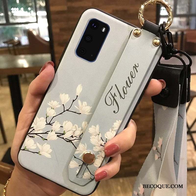 Samsung Galaxy S20 Support Fleur Protection Ornements Suspendus Coque Étui