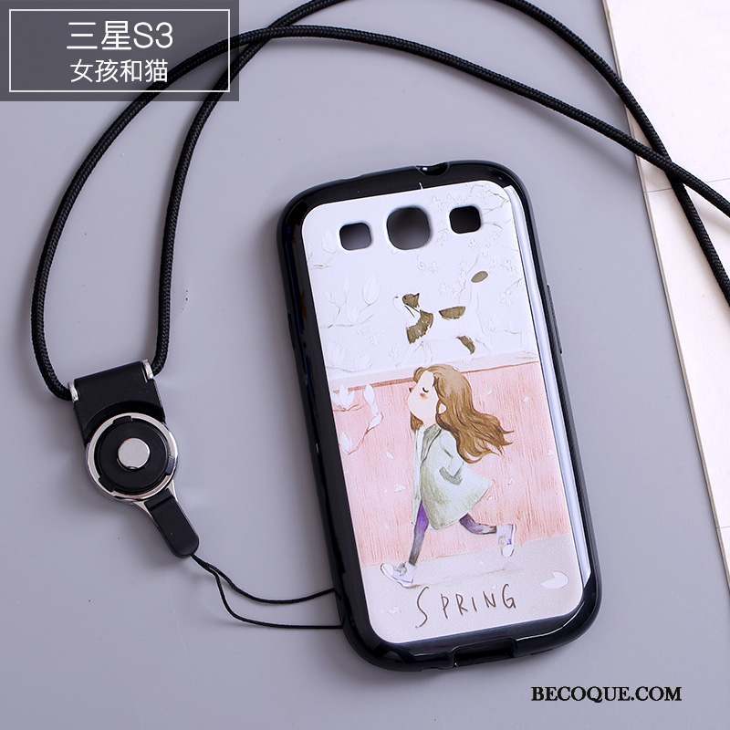 Samsung Galaxy S3 Blanc Protection Coque De Téléphone Téléphone Portable Silicone Ornements Suspendus